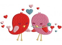 Stickdatei - Sending Love Vogelpaar